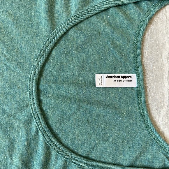 American Apparel Unisex Tri-Blend Tank Size Small Tri Lemon - Picture 6 of 10